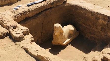 The discovery of a statue of the “Sphinx” in southern Egypt